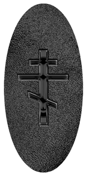 DG5000-519-BK-SH-BK Black Orthodox Cross Shimmer Black